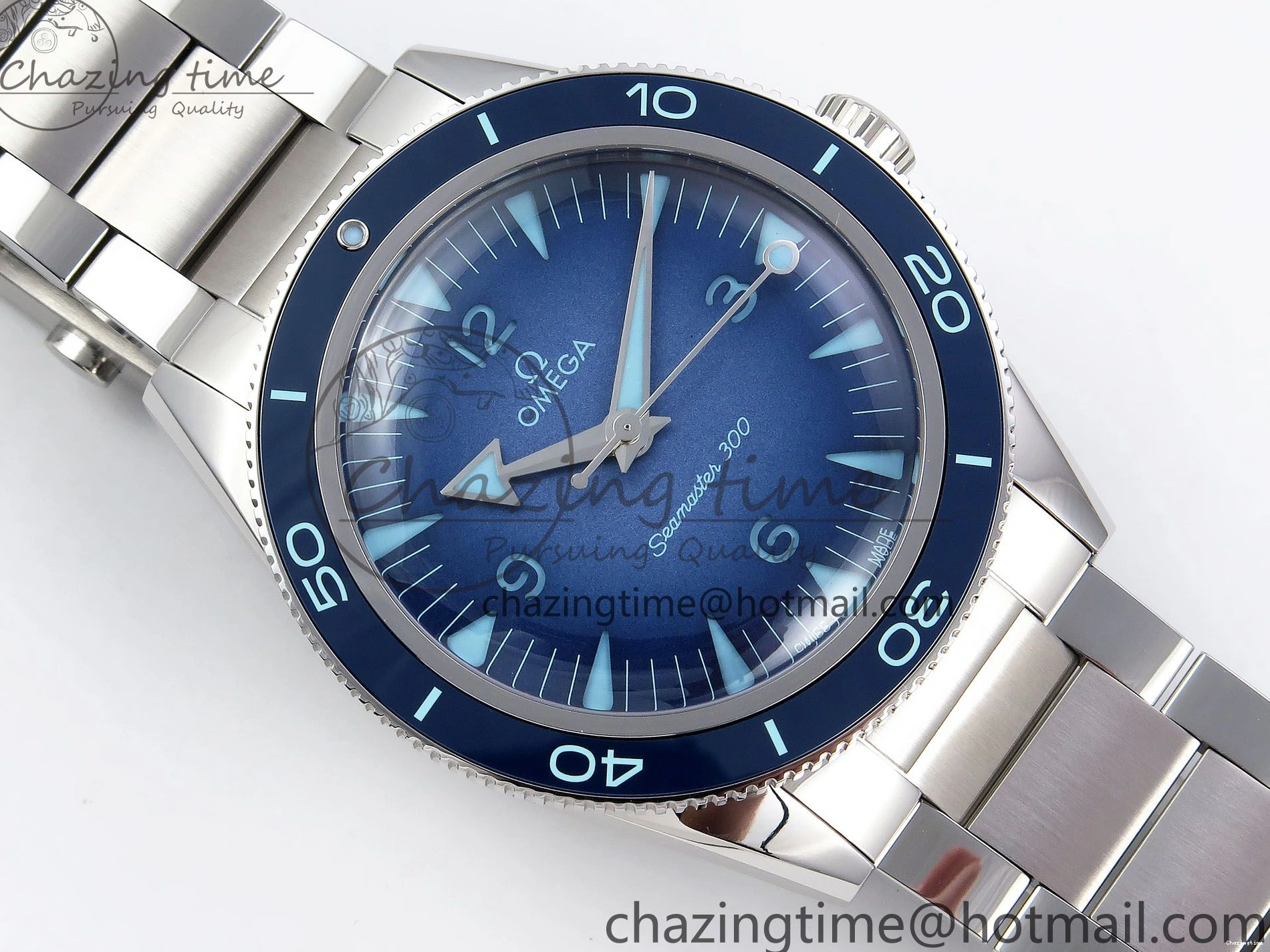 0504 Seamaster 300 Heritage VSF 1:1 Best Edition Blue Dial on SS Bracelet A8912 Super Clone Packable 7716